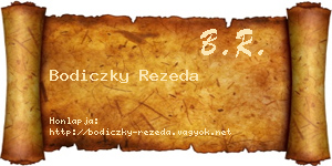 Bodiczky Rezeda névjegykártya